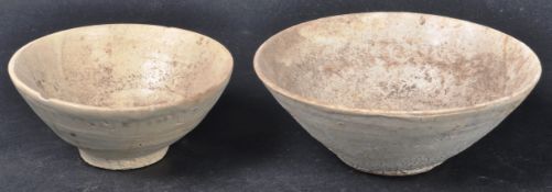 TWO CHINESE MING DYNASTY SHIPWRECK PORCELAIN BOWLS