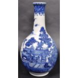 18TH CENTURY CHINESE QIANLONG PERIOD BLUE AND WHITE VASE