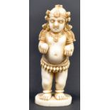 19TH CENTURY INDIAN IVORY BALA KRISHNA FIGURINE