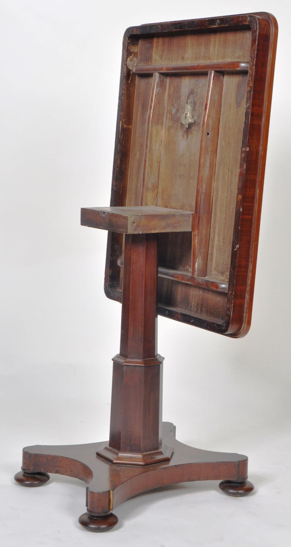 REGENCY TILT TOP SIDE TABLE IN MAHOGANY & SPECIMEN VENEER - Image 4 of 6