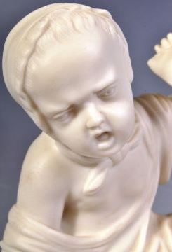 19TH CENTURY PARIAN WARE FIGURE OF A YOUNG CHILD - Image 2 of 6
