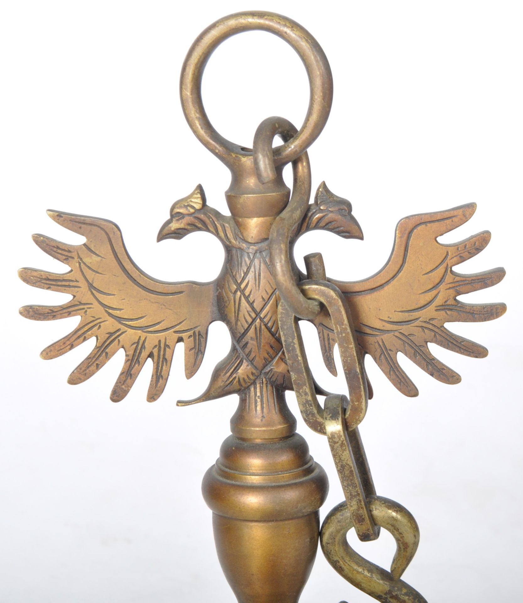 EARLY 20TH CENTURY DUTCH BRASS CEILING LAMP - Image 2 of 6