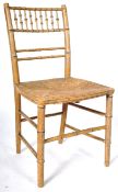 EARLY 19TH CENTURY REGENCY PERIOD FAUX BAMBOO SIDE CHAIR