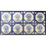 MATCHING SET OF EIGHT 18TH CENTURY BRISTOL DELFT TILES