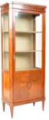 19TH CENTURY VICTORIAN MAPLE AND CO SATINWOOD CABINET VITRINE