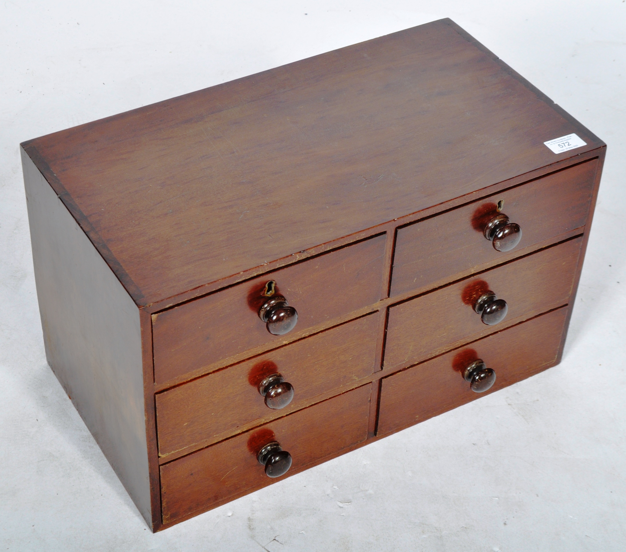 19TH CENTURY MAHOGANY SIX DRAWER SPECIMEN CHEST - Image 2 of 7