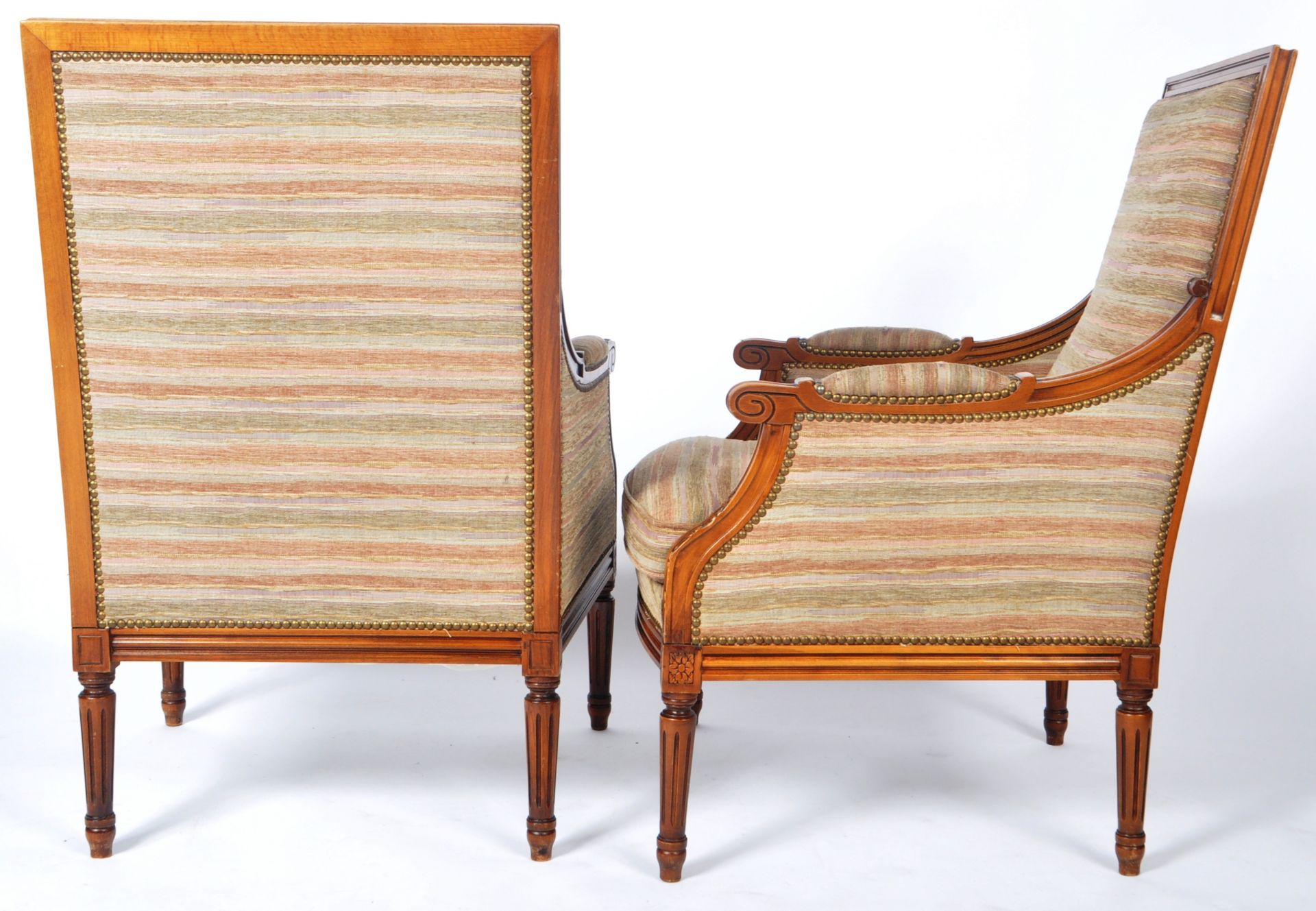 PAIR OF 19TH CENTURY MAHOGANY LIBRARY CHAIRS - Image 7 of 8