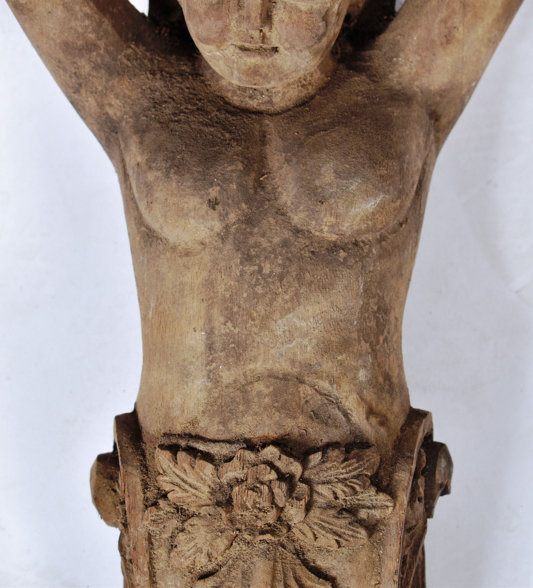 19TH CENTURY CARVED WOOD CARYATID - Image 3 of 5