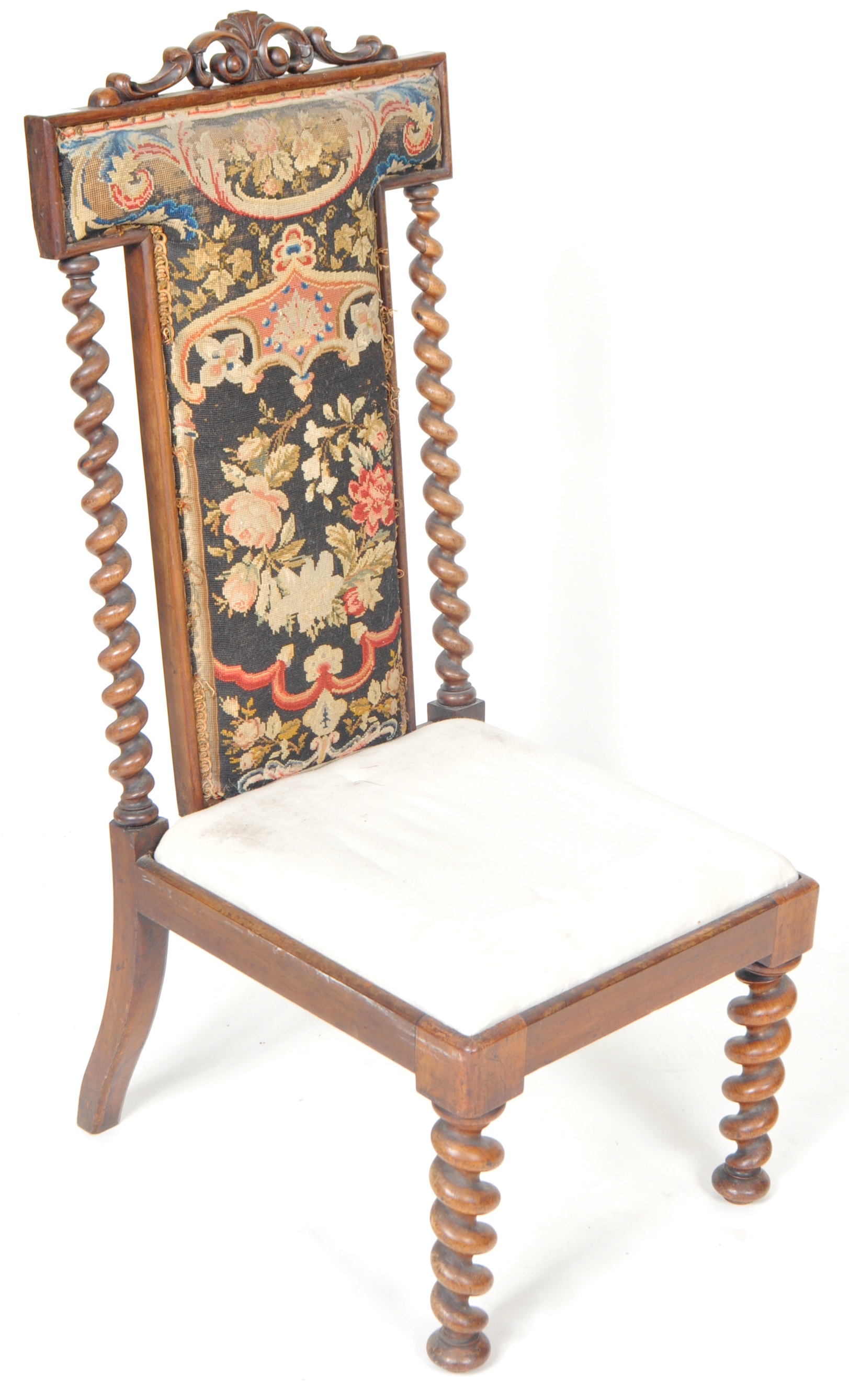 19TH CENTURY VICTORIAN WALNUT PRIE-DIEU CHAIR - Image 2 of 9