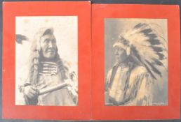 PAIR OF 19TH CENTURY PHOTOGRAPHS OF NATIVE AMERICANS