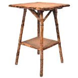 19TH CENTURY VICTORIAN BAMBOO OCCASIONAL TABLE