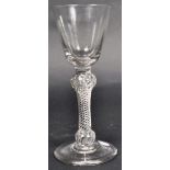 18TH CENTURY MULTI SPIRAL AIR TWIST WINE GLASS
