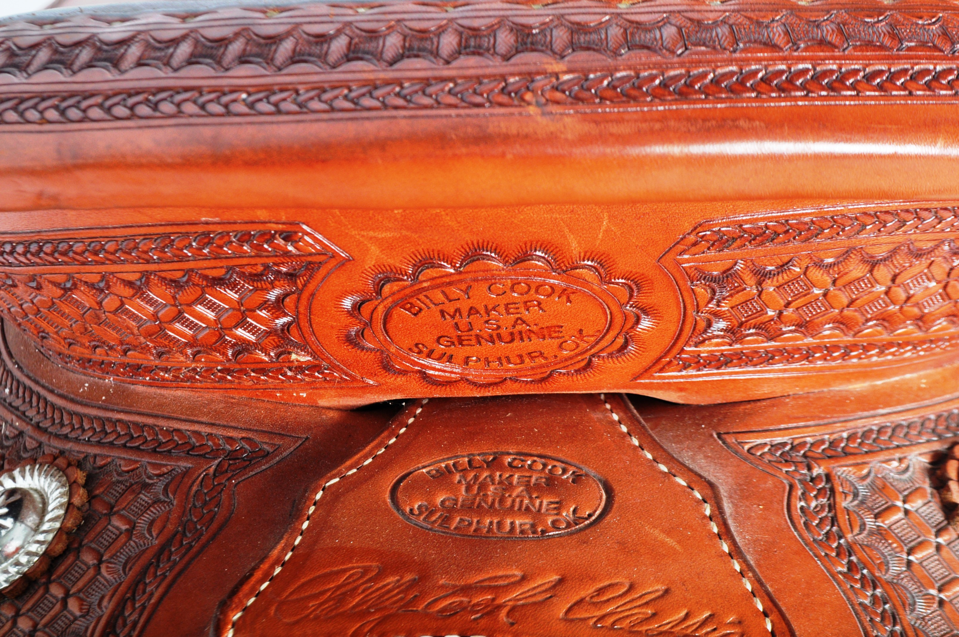 BILLY COOK HIGH QUALITY LEATHER SADDLE - Image 6 of 11