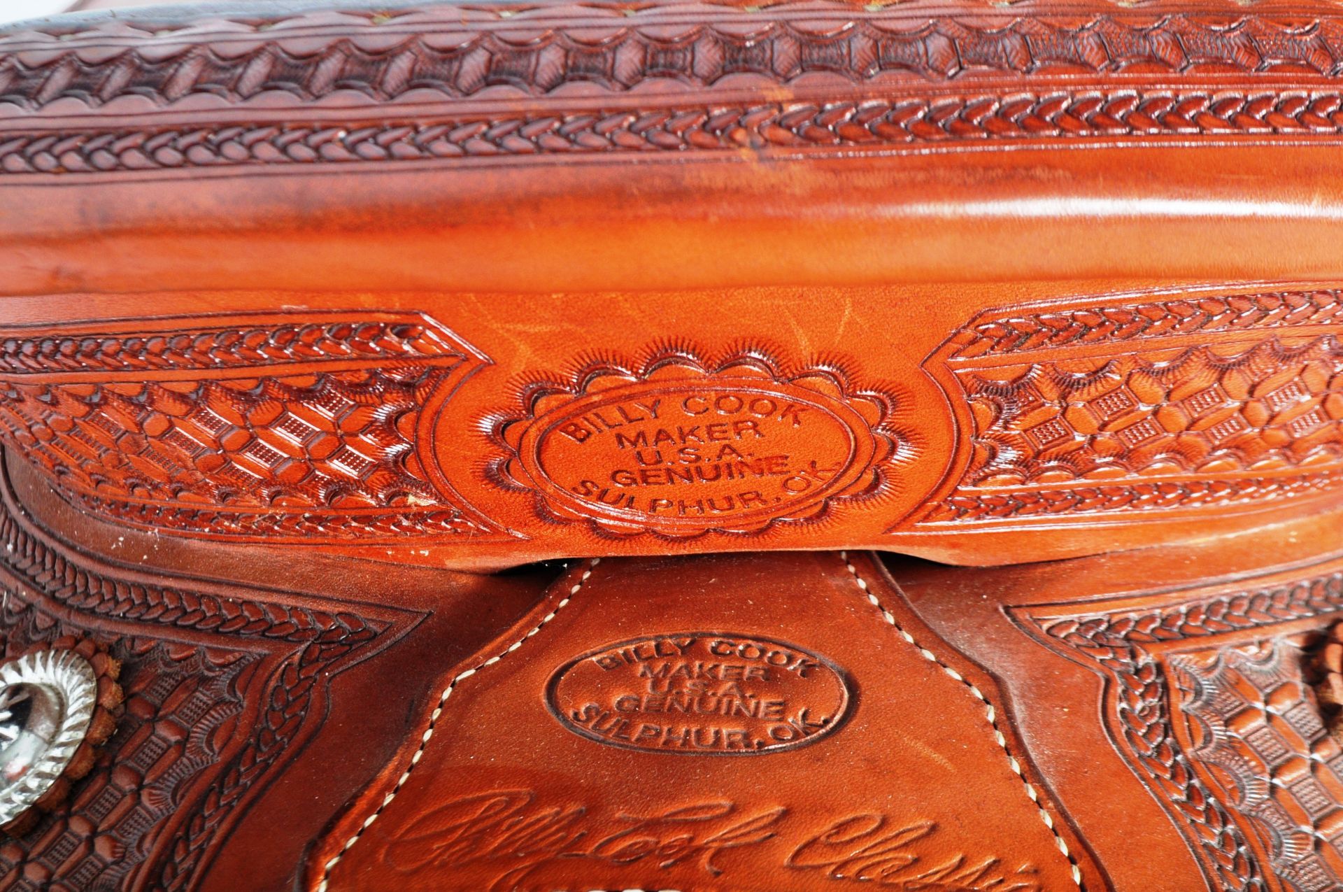 BILLY COOK HIGH QUALITY LEATHER SADDLE - Image 6 of 11