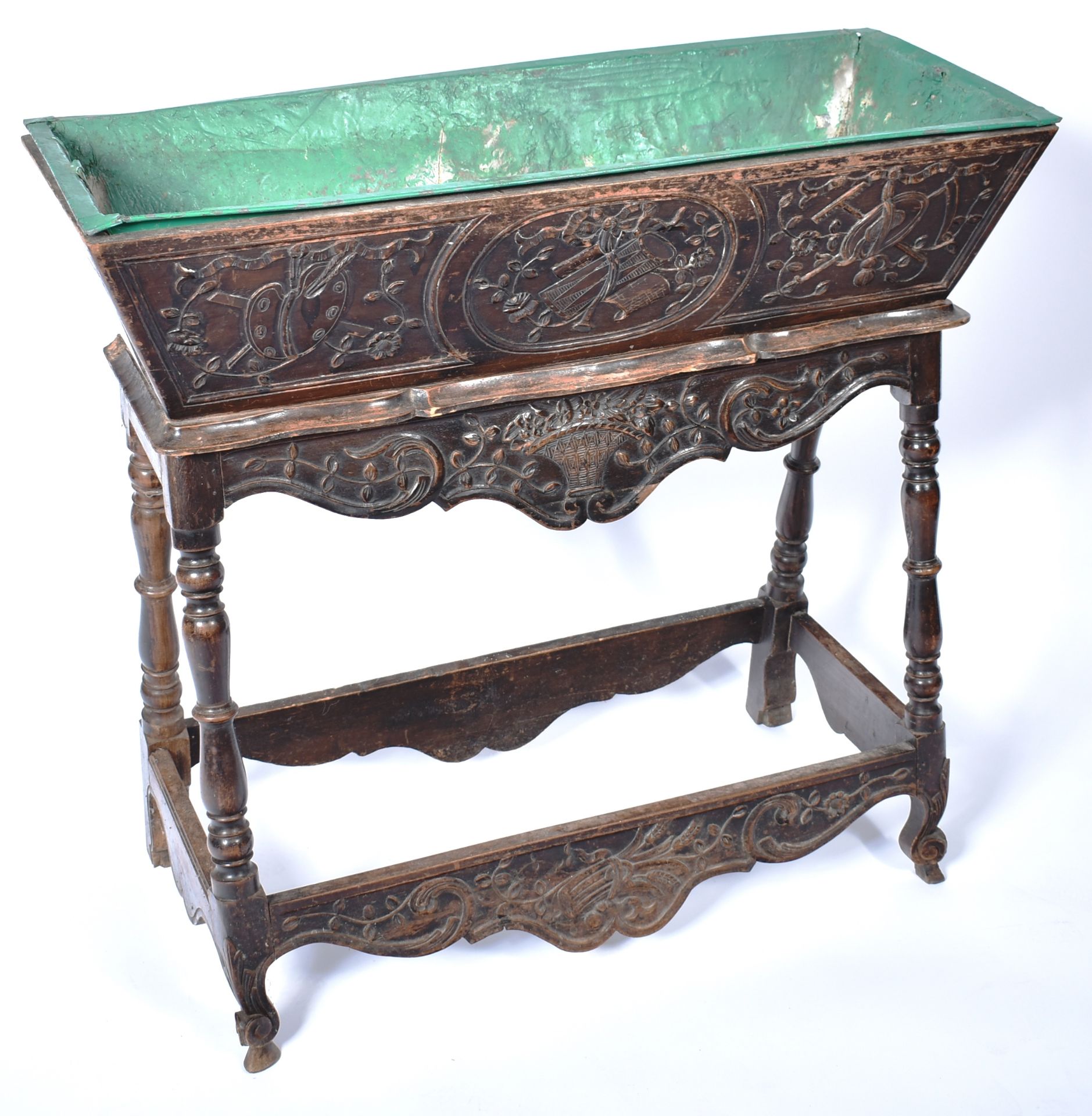 18TH CENTURY CARVED WALNUT DOUGH BIN