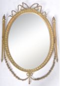 19TH CENTURY REGENCY GILTWOOD OVAL MIRROR