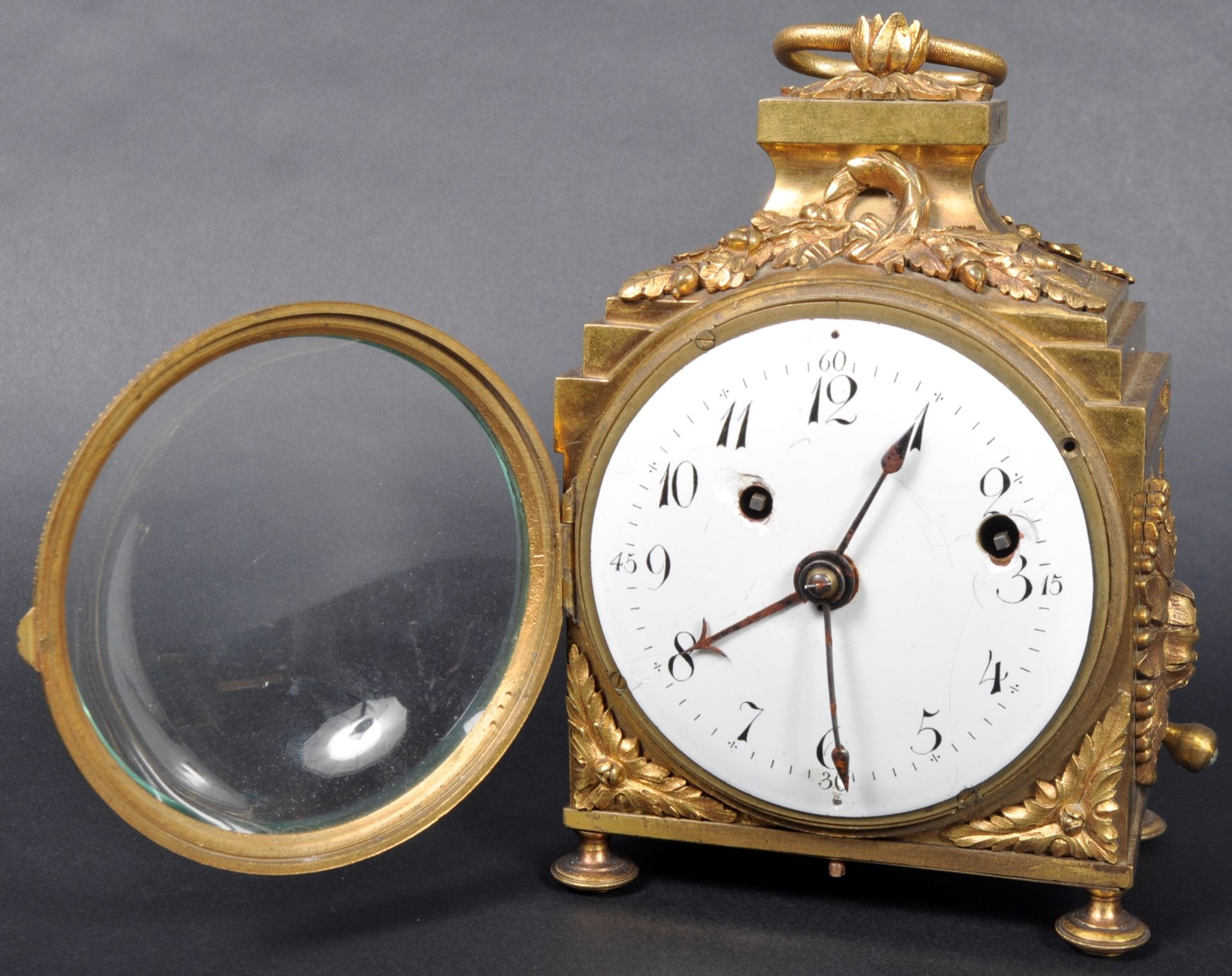 LATE 18TH CENTURY FRENCH PENDULE D'OFFICIER CLOCK - Image 4 of 9
