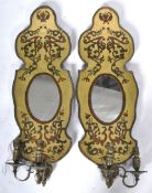 PAIR OF 19TH CENTURY VICTORIAN EGLOMISE GIRONDALES
