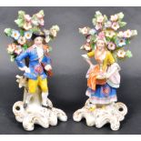 PAIR OF 19TH CENTURY CHELSEA MANNER PORCELAIN FIGURES