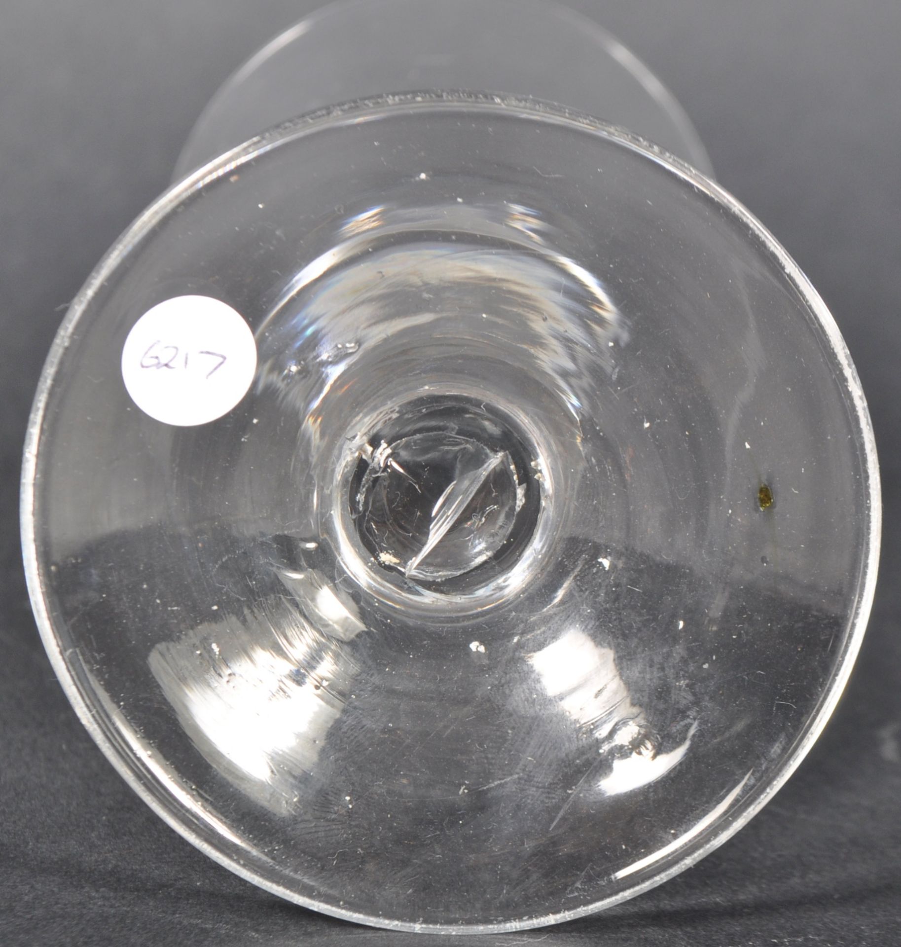 18TH CENTURY GEORGE III PLAIN STEM WINE GLASS - Image 5 of 6