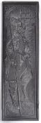 19TH CENTURY VICTORIAN CARVED KNIGHT PANEL