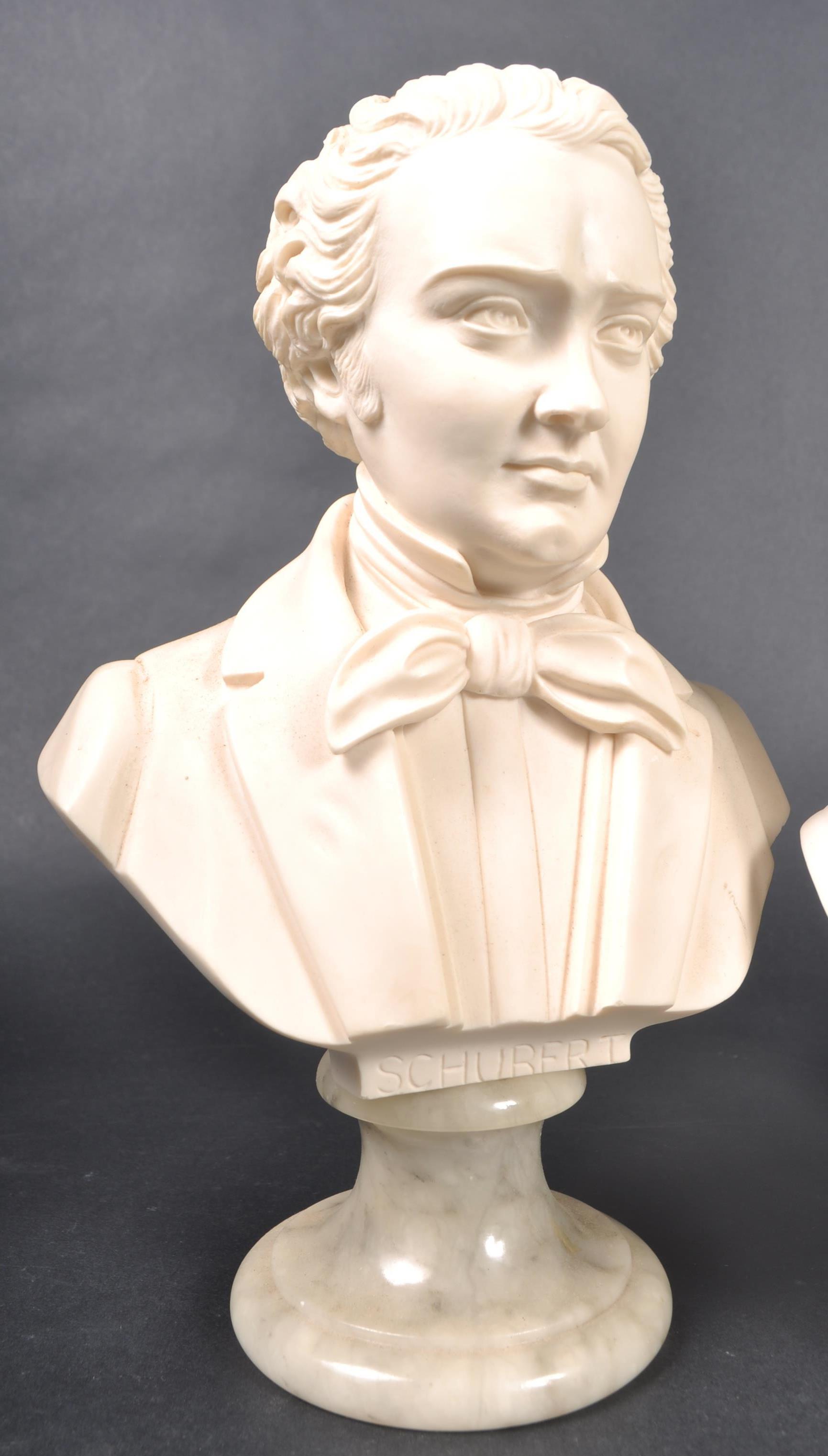 GROUP OF THREE BUSTS DEPICTING FAMOUS COMPOSERS - Image 3 of 9