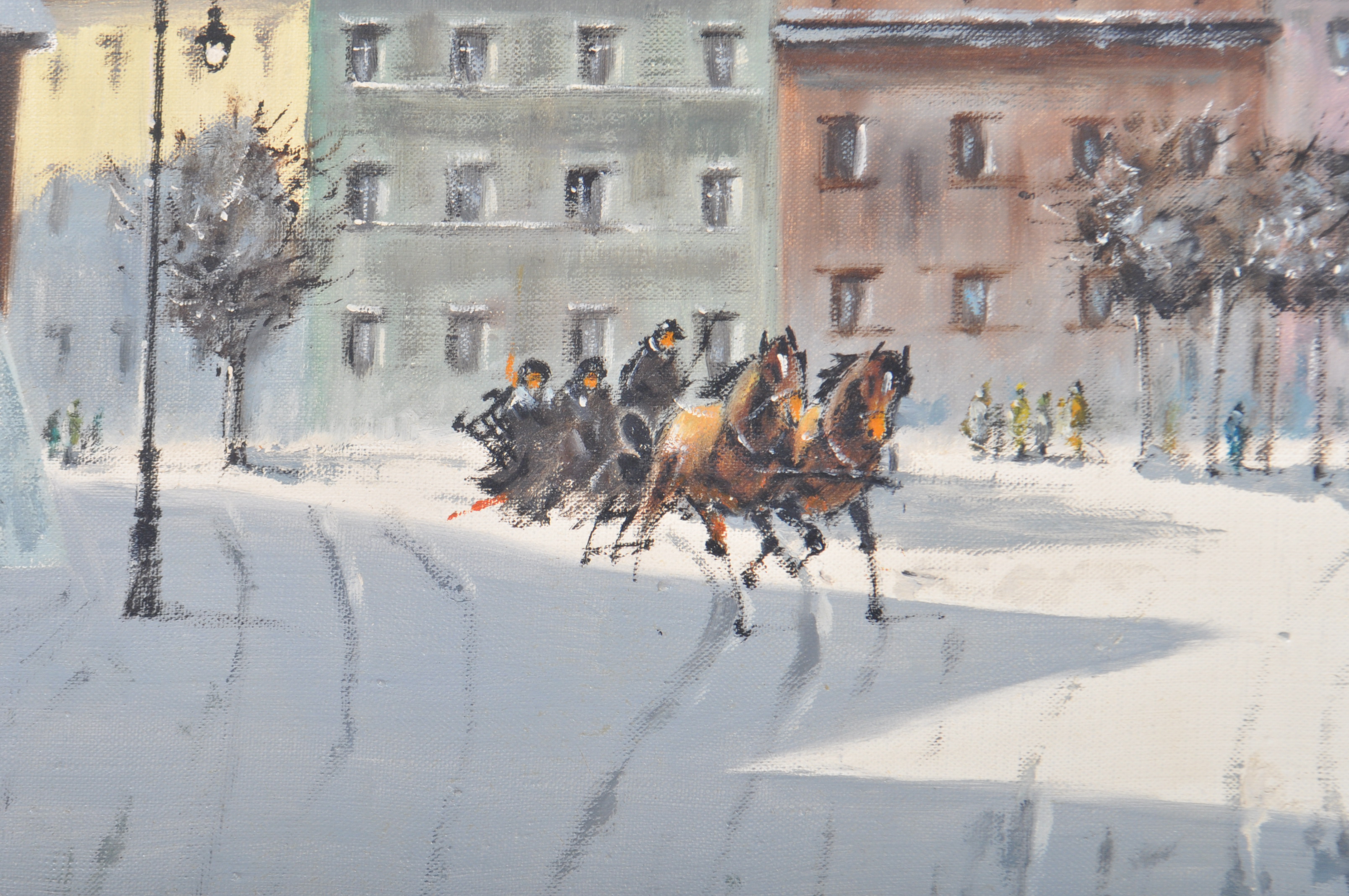 WOLSKY - POLISH SCHOOL OIL ON CANVAS WARSAW SCENE PAINTING - Image 4 of 7