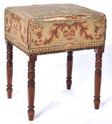 EARLY 19TH CENTURY GEORGE III MAHOGANY STOOL