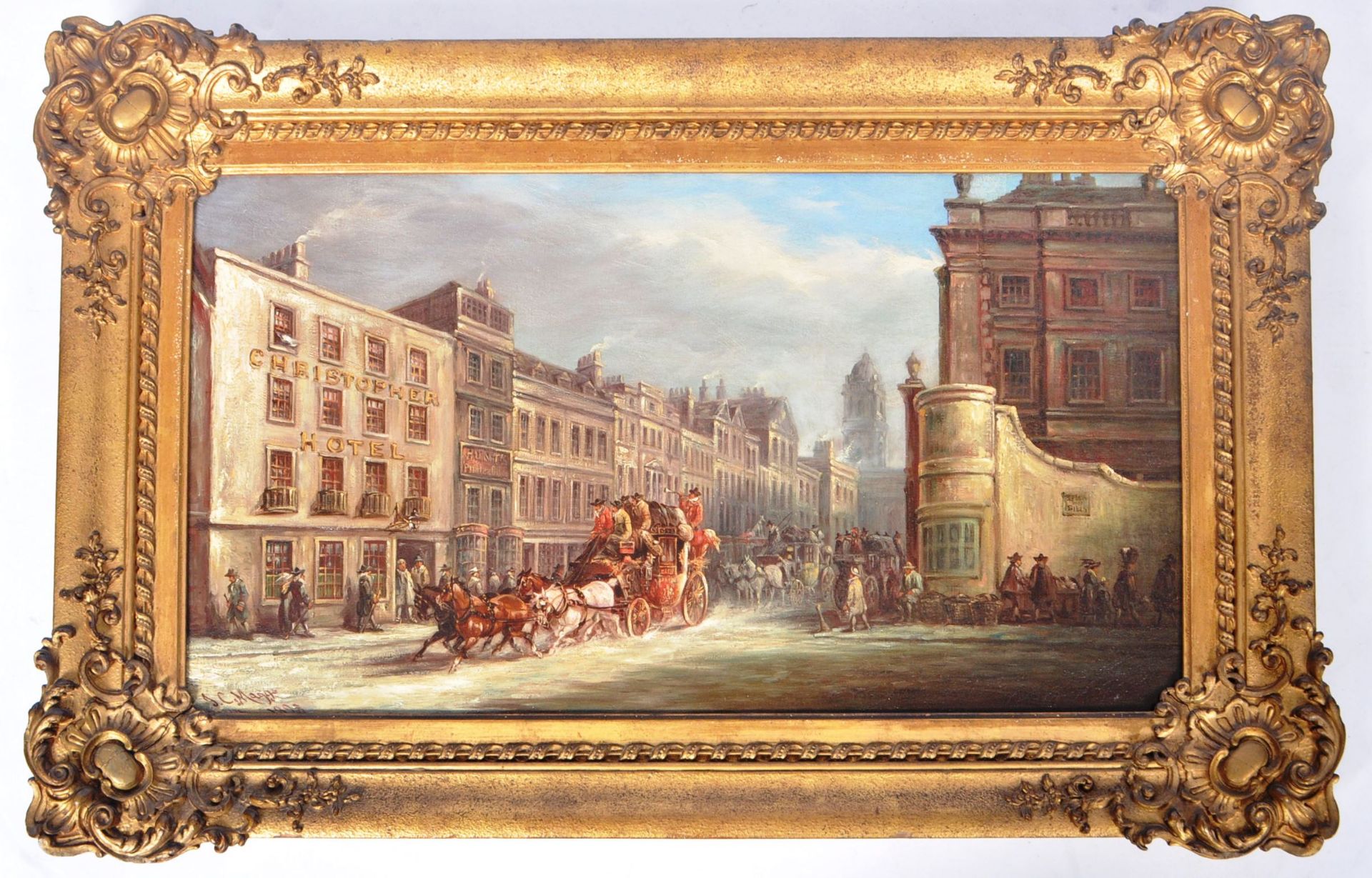 JOHN CHARLES MAGGS - 19TH CENTURY BATH COACHING PAINTING