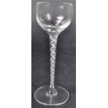 18TH CENTURY DOUBLE AIR TWIST STEM WINE DRINKING GLASS