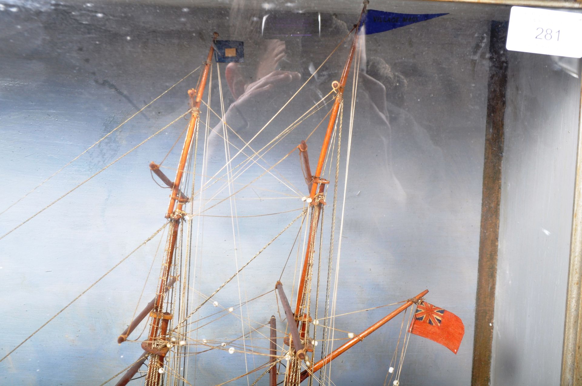 19TH CENTURY CASED MODEL OF A SHIP - Image 2 of 6