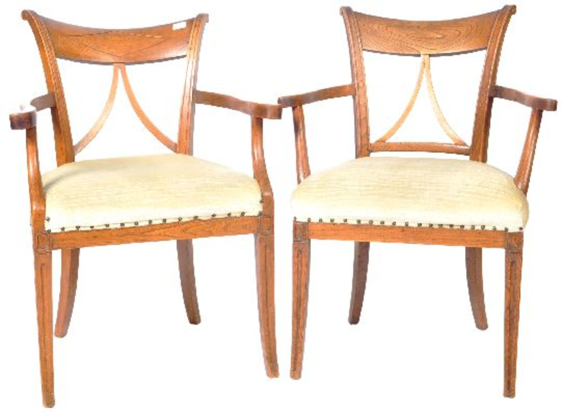 PAIR OF EARLY 19TH CENTURY ASH COUNTRY CHAIRS