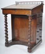 19TH CENTURY REGENCY ROSEWOOD DAVENPORT DESK