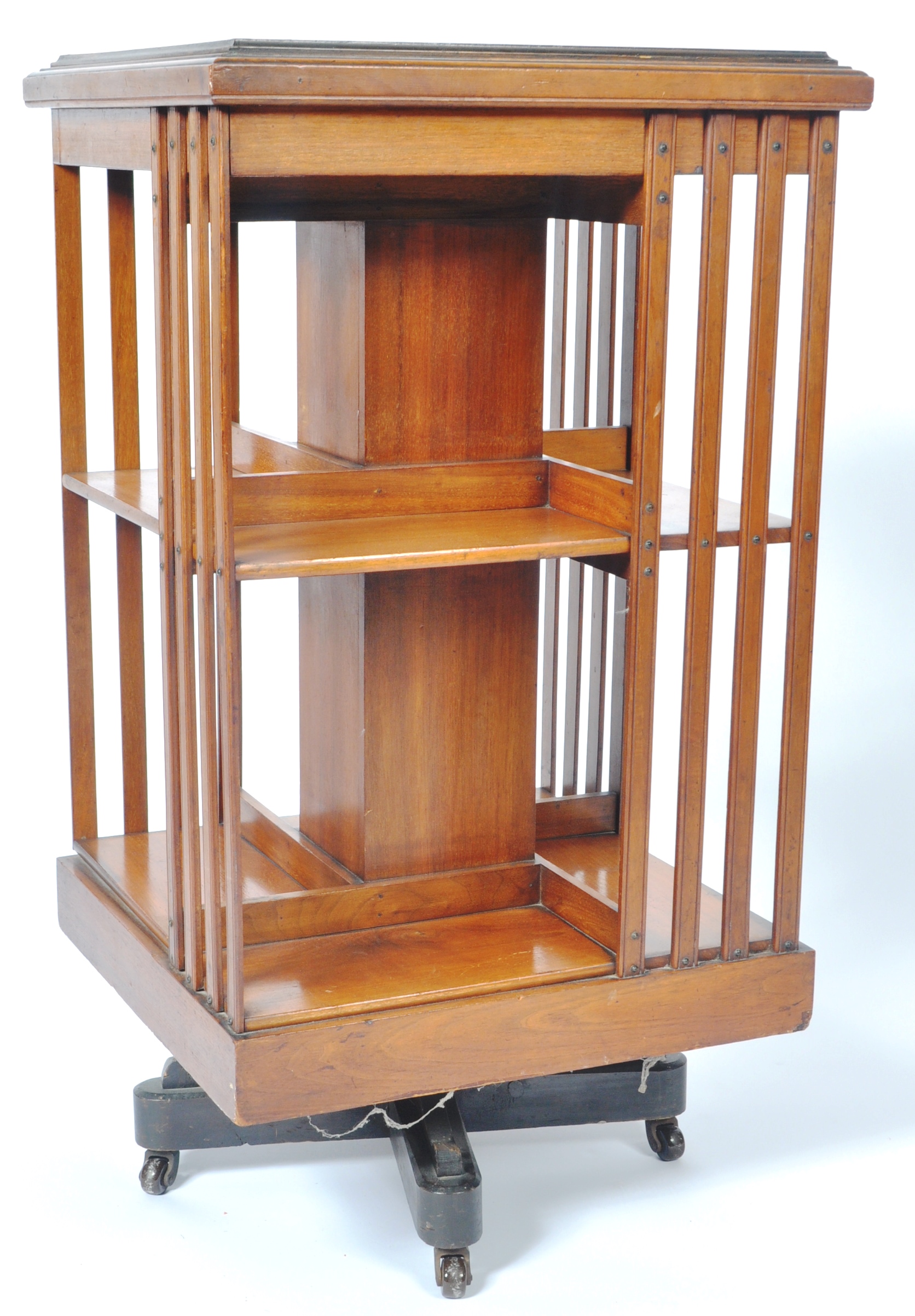 EDWARDIAN MAHOGANY LIBRARY REVOLVING BOOKCASE