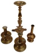 COLLECTION OF 19TH CENTURY BRASS CANDLESTICKS
