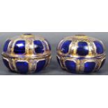 PAIR OF 19TH CENTURY MOSER GLASS TRINKET BOXES