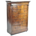 LARGE 19TH CENTURY FRENCH EMPIRE REVIVAL MAHOGANY CHEST OF DRAWERS