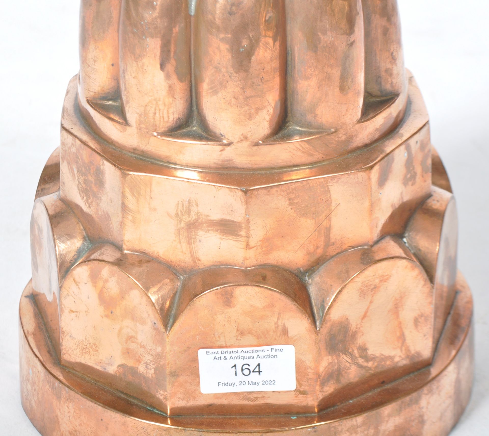 COLLECTION OF LARGE VICTORIAN COPPER JELLY MOULDS - Image 3 of 9