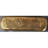 BRASS & COPPER GERMAN COMMEMORATIVE SNUFF BOX