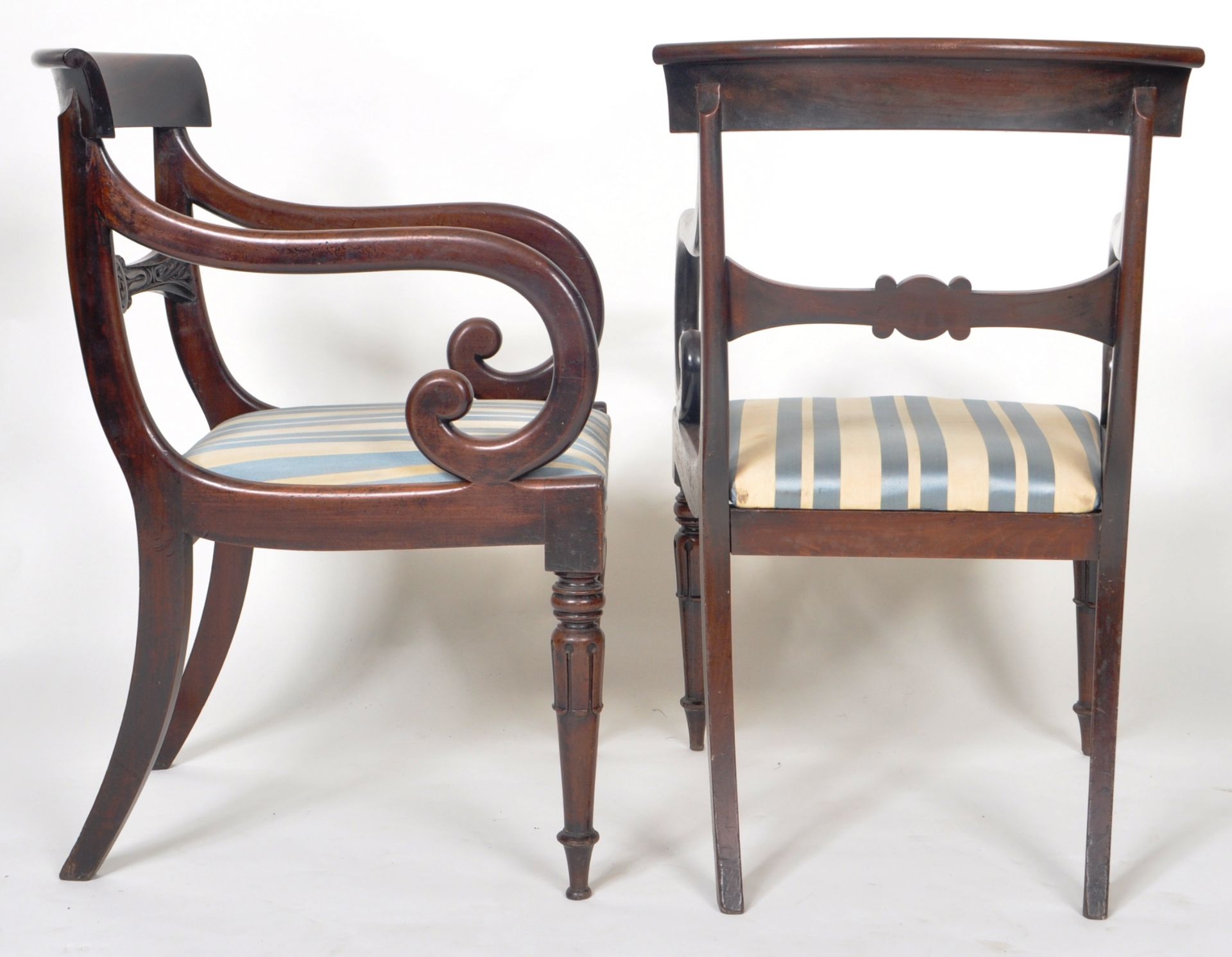 PAIR OF REGENCY MAHOGANY GILLOW MANNER ARMCHAIRS - Image 6 of 8