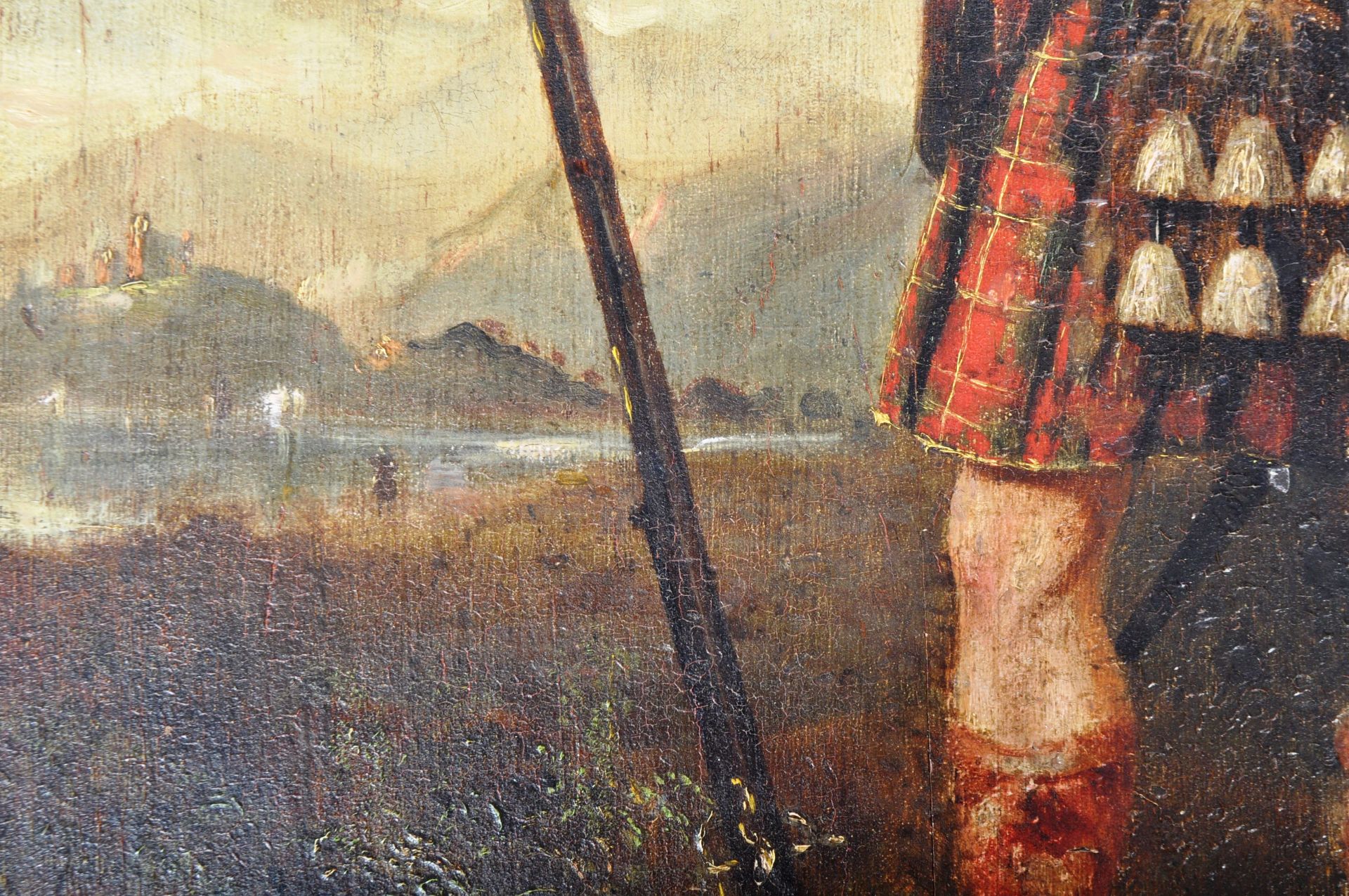 19TH CENTURY SCOTTISH OIL ON BOARD SOLDIER PAINTING - Image 7 of 9