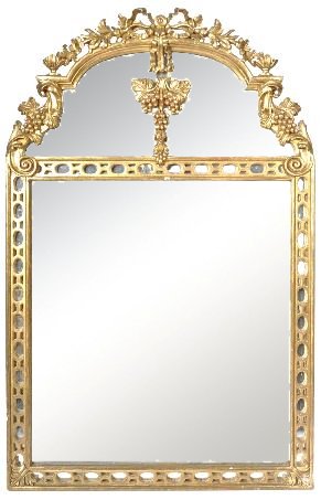 20TH CENTURY GILT PIER / OVERMANTEL MIRROR