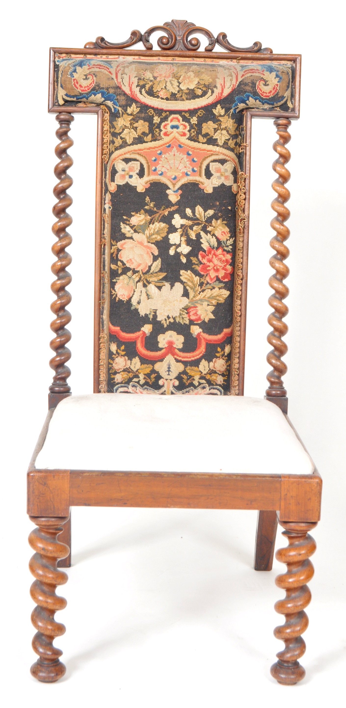 19TH CENTURY VICTORIAN WALNUT PRIE-DIEU CHAIR - Image 6 of 9