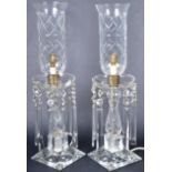 PAIR OF EARLY 20TH CENTURY CUT GLASS TABLE LAMPS