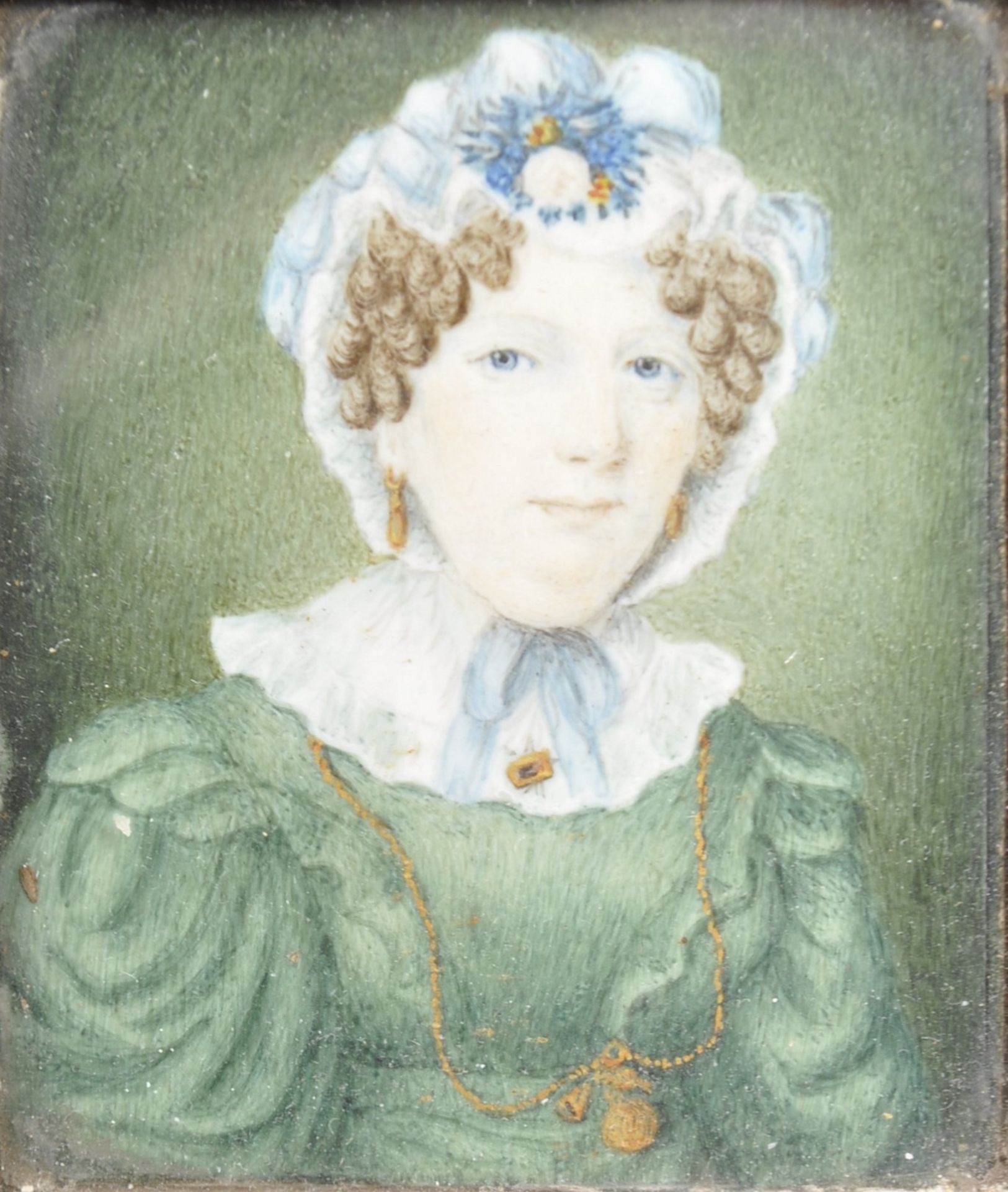 VICTORIAN WATERCOLOUR ON IVORY PORTRAIT MINIATURE ON IVORY - Image 2 of 8