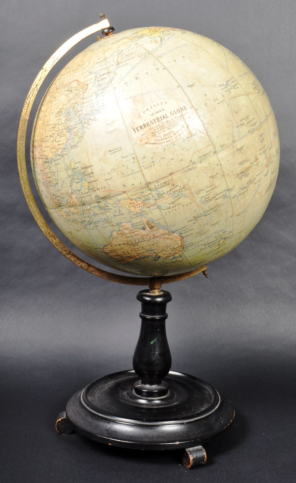 EARLY 20TH CENTURY PHILLIPS 12" GLOBE