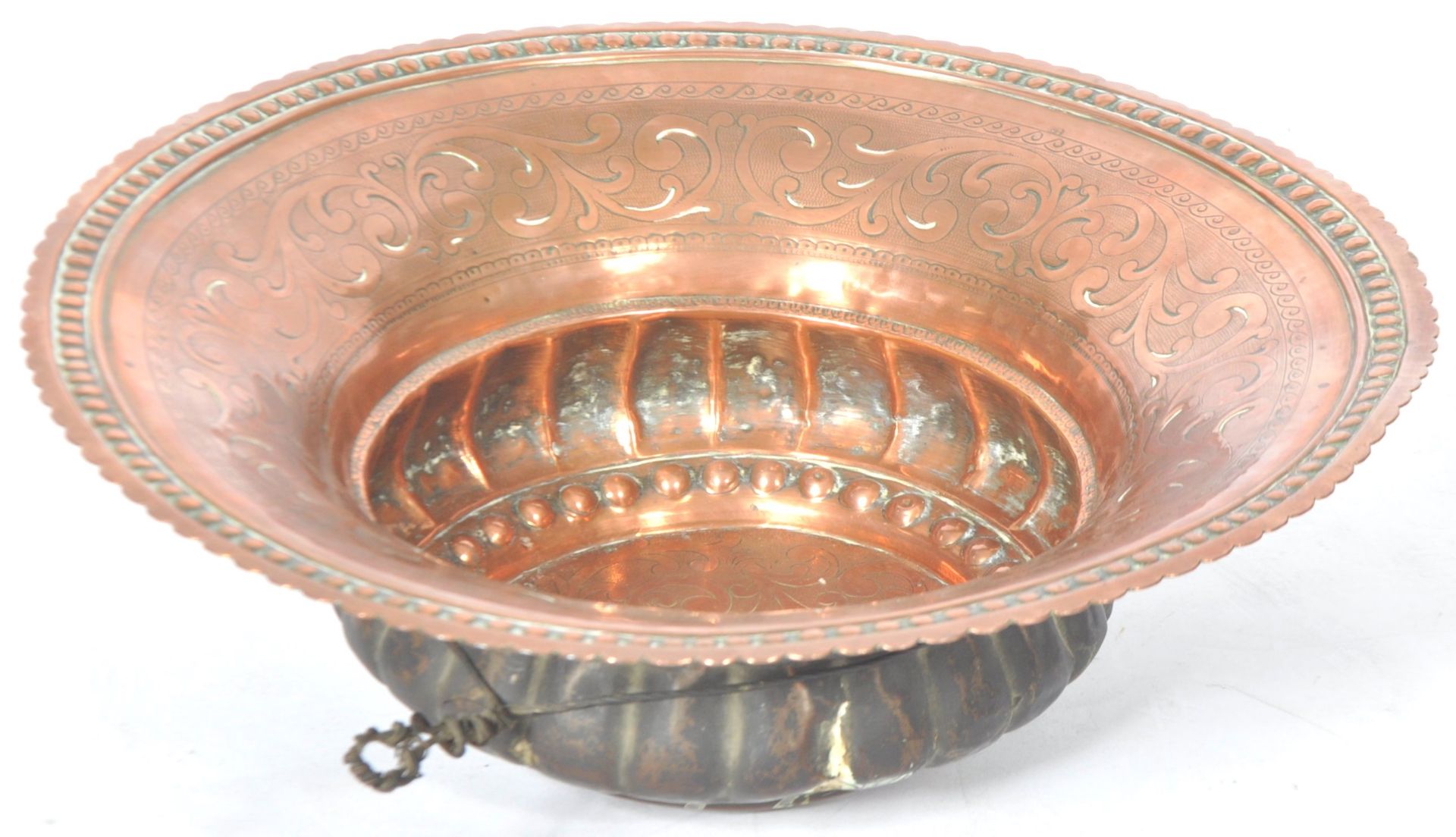 LARGE 19TH CENTURY DUTCH COPPER OFFERINGS BOWL