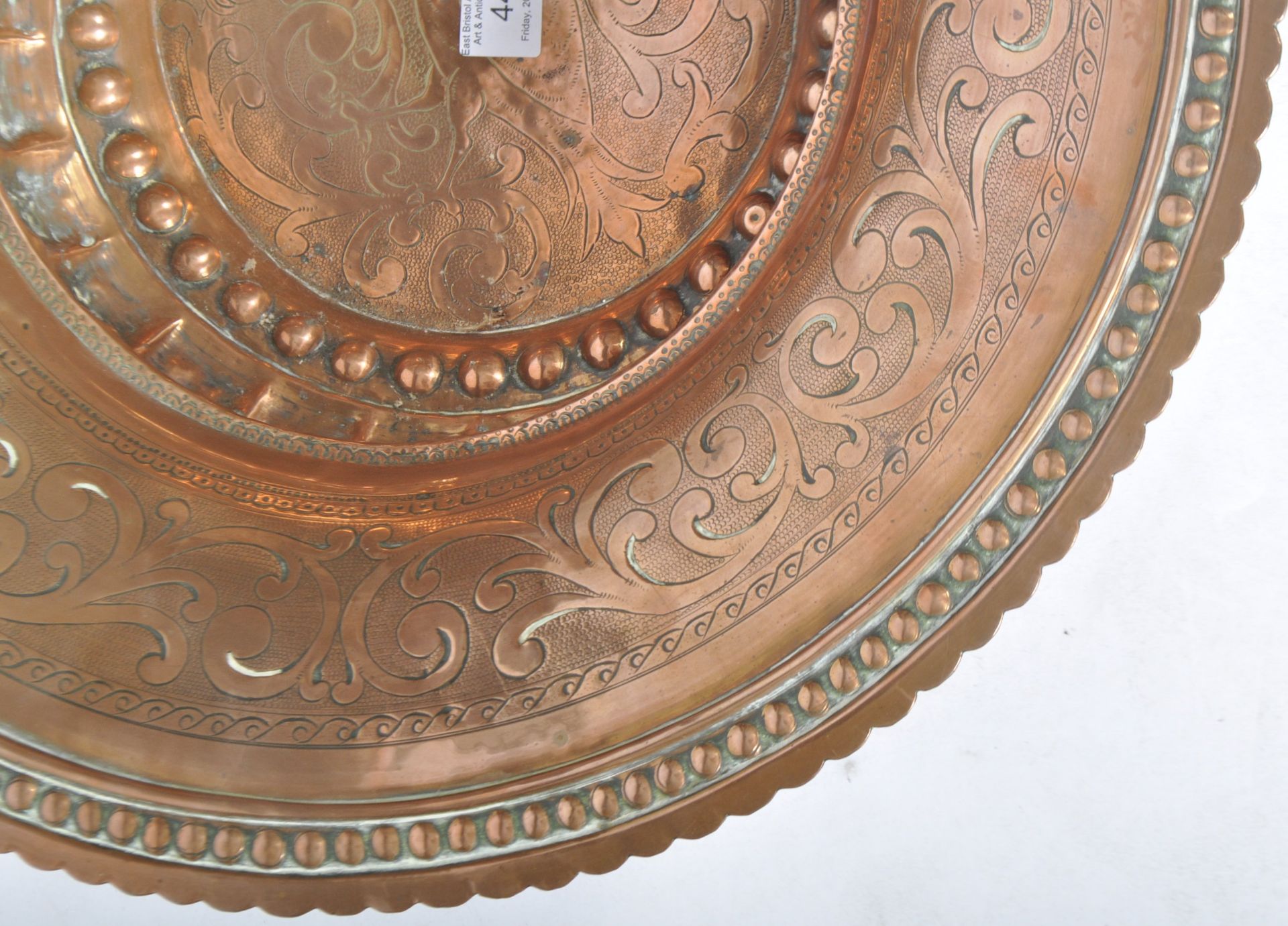 LARGE 19TH CENTURY DUTCH COPPER OFFERINGS BOWL - Image 4 of 6