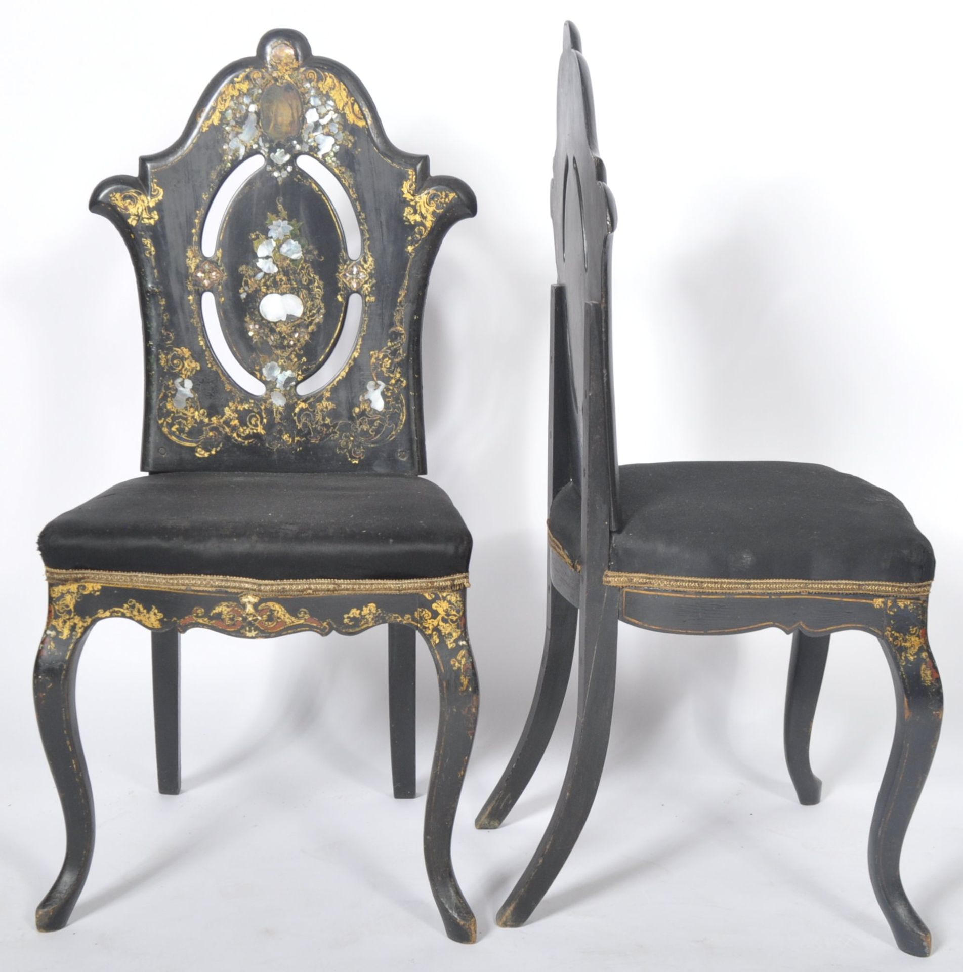 MATCHING SET OF FOUR 19TH CENTURY CHINOISERIE DINING CHAIRS - Image 5 of 8