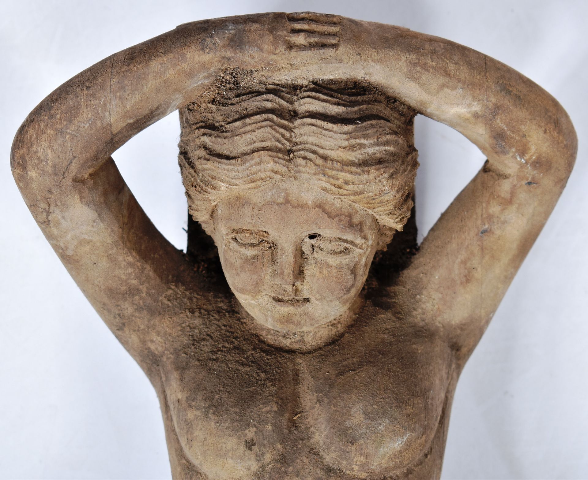 19TH CENTURY CARVED WOOD CARYATID - Image 2 of 5